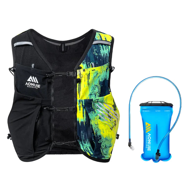 Colete Aonijie Run II 10L - Camuflado + Bolsa de Hidratação Aonijie Running 1.5L