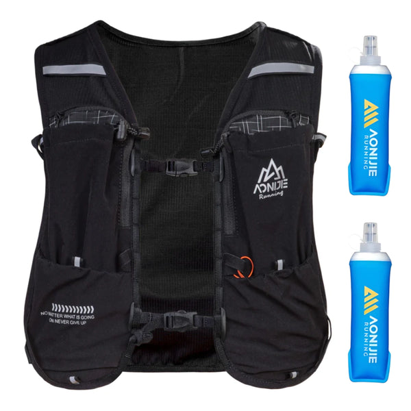 Colete Aonijie LifeTrail 5L + Duas Garrafas Soft Flask Aonijie Running 500ml
